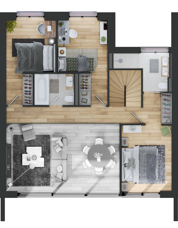 VILLAS DE MEYRIN - Villa B plan