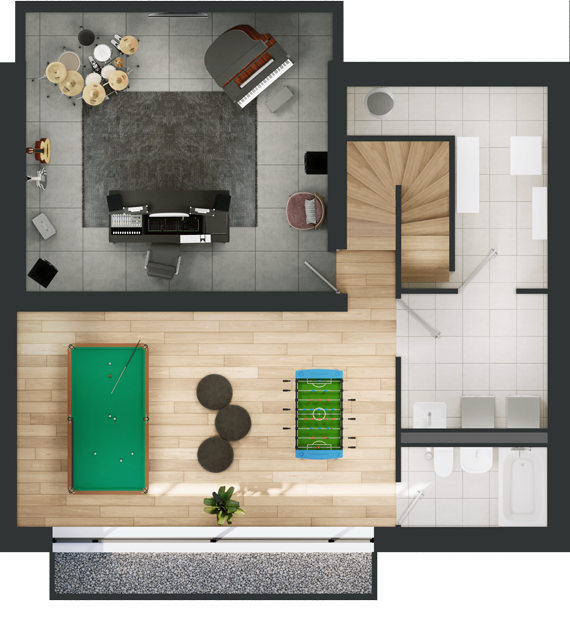 VILLAS DE MEYRIN - Villa B plan